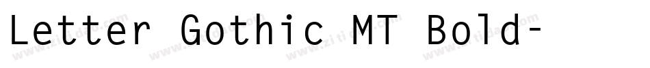 Letter Gothic MT Bold字体转换